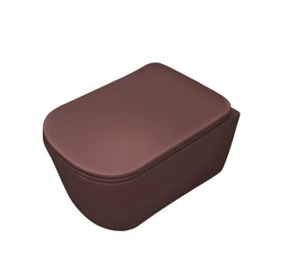 Унитаз Kerasan Tribeca 511475 подвесной Borgogna matt - Бордовый без сиденья